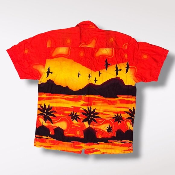 Vintage Wingo Hawaiian Sunset Rayon Shirt XL - Picture 6 of 10